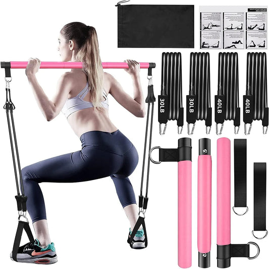Pilates Bar with Resistance Bands – Full Body Workout Anywhere